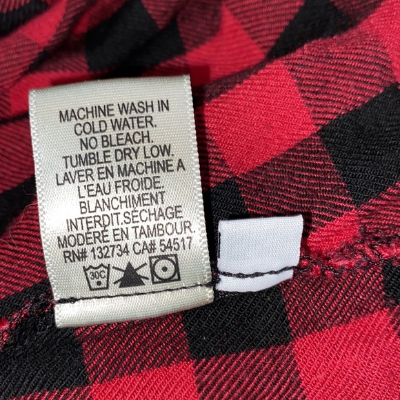 Cloth and Stone sold at Anthropologie red & black flannel shirt size small - Picture 8 of 9